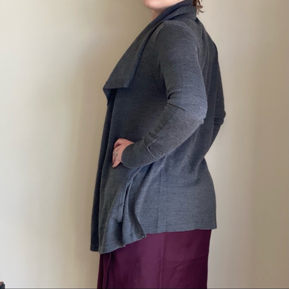 Eddie Bauer Merino Wool Flowy Open Front Cardigan - Picture 4 of 12